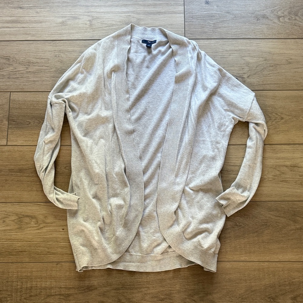 GAP Cream Open Cardigan Sweater